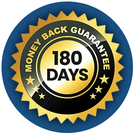 mochalean-180-Day Money-Back Guarantee Badge - Risk-Free Weight Loss
